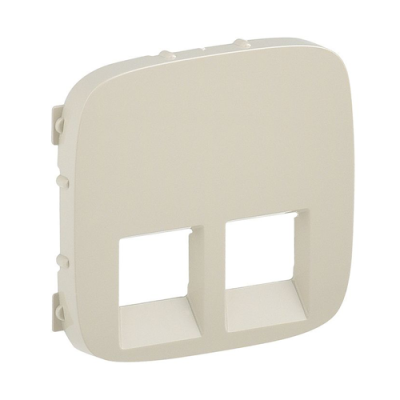 Лицевая панель для розетки 2x RJ45, Valena Allure, цвет слоновая кость