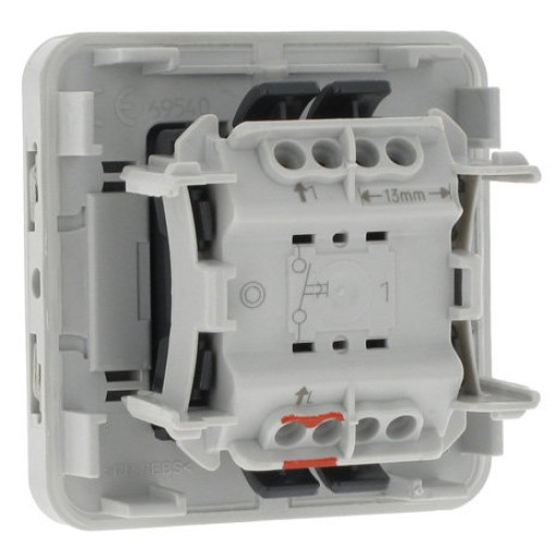 Механизм кнопки 1-кл 10А IP55 «Legrand» Plexo — 69540, цвет серый