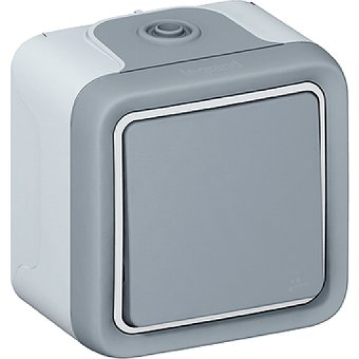 Механизм кнопки 1-кл 10А IP55 «Legrand» Plexo — 69540, цвет серый