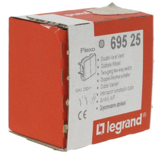 Механізм перемикача 2-кл 10А IP55 «Legrand» Plexo — 69525, колір сірий