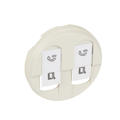 Накладка компьютерной розетки 2хRJ45 Legrand Celiane слоновая кость 66236
