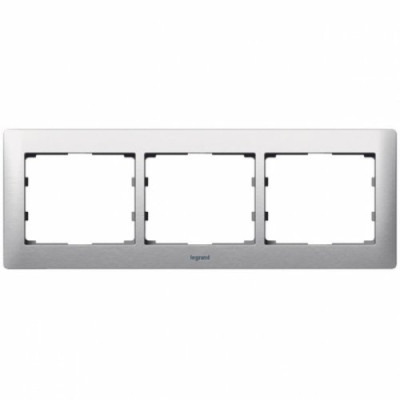 Рамка 3-я «Galea Life» металл, цвет — «Brushed Aluminium»