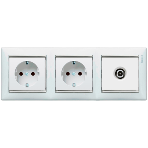 Рамка установочная 3-я Legrand Valena 770493, цвет «белый/серебряный штрих»
