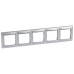 Рамка установочная 5-я Legrand Valena 770355, цвет «алюминий/серебряный штрих»