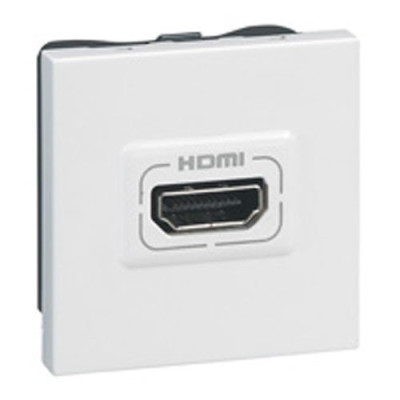 Розетка HDMI Mosaic 78768, 2 модуля, біла