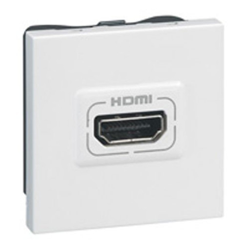Розетка HDMI Mosaic 78768, 2 модуля, біла