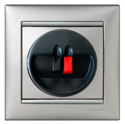 Розетка одиночная для акустических систем Legrand Valena 770223, цвет алюминий