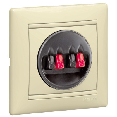 Розетка двойная для колонок Legrand Valena 774324, цвет слоновая кость