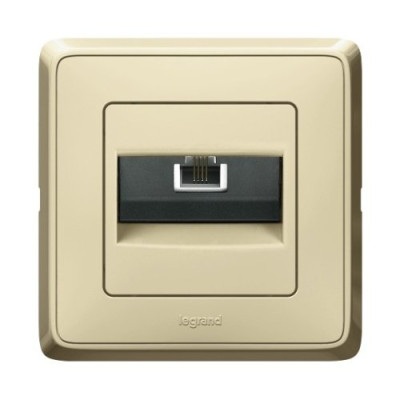Розетка TF-2 RJ-11 Legrand Cariva 773739 колір слонова кістка