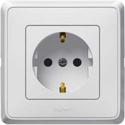 Розетка з/к із захистом Legrand Cariva 773621 колір білий
