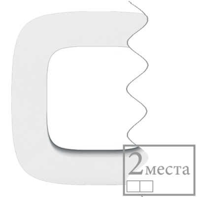 Valena ALLURE Рамка 2 пости Білий