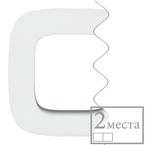 Valena ALLURE Рамка 2 пости Білий