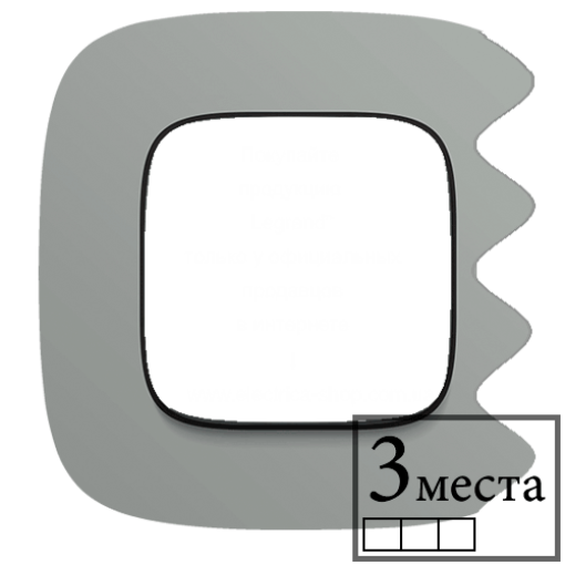 Рамка 3-ая, Valena Allure, цвет полированная сталь