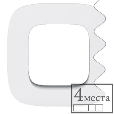 Valena ALLURE Рамка 4 пости білий