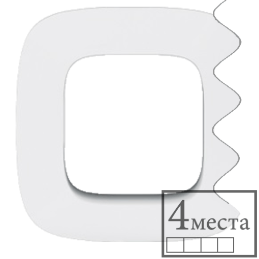 Valena ALLURE Рамка 4 пости білий