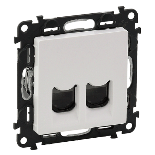 Valena LIFE Розетка комп`ютерна подвійна RJ45 UTP 5cat. білий