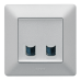Valena LIFE Розетка комп`ютерна подвійна RJ45 UTP 5cat. алюміній
