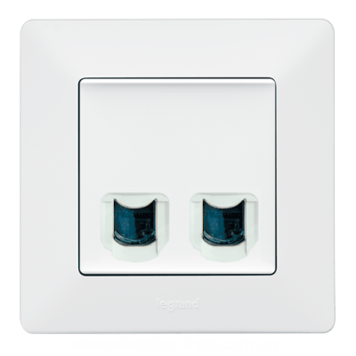 Valena LIFE Розетка комп`ютерна подвійна RJ45 UTP 5cat. білий