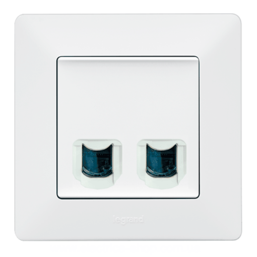 Valena LIFE Розетка комп`ютерна подвійна RJ45 UTP 5cat. білий