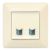 Valena LIFE Розетка комп`ютерна подвійна RJ45 UTP 5cat. слонова кістка