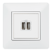 Valena LIFE Розетка USB для зарядки подвійна Білий
