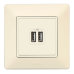 Valena LIFE Розетка USB для зарядки подвійна, слонова кістка