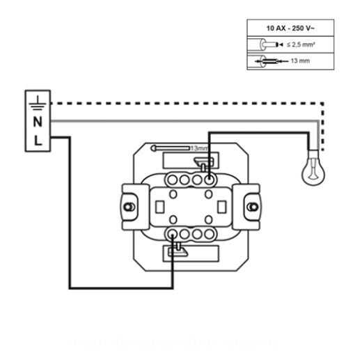 Выключатель 1-кл, Valena Life, самозажимные клеммы, цвет алюминий