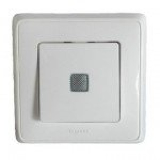 Выключатель 1-кл. с подсветкой Legrand Cariva 773610 цвет белый