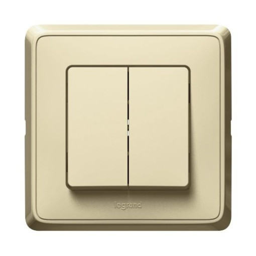 Выключатель 2-кл.унів. Legrand Cariva 773708 цвет слоновая кость