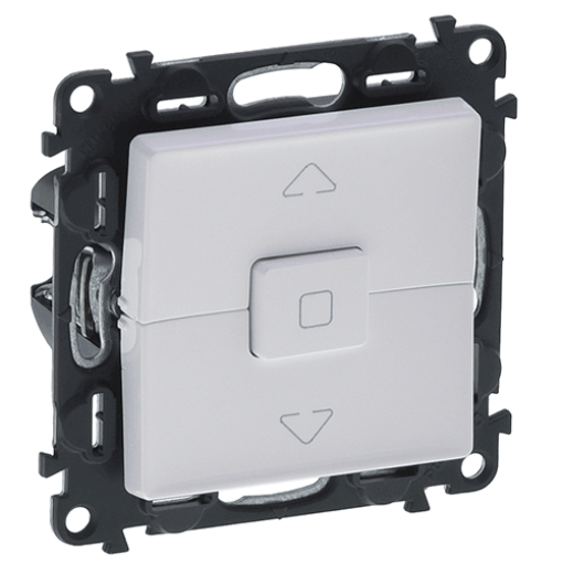 Выключатель для «жалюзи», Valena Life, самозажимные клеммы, цвет белый