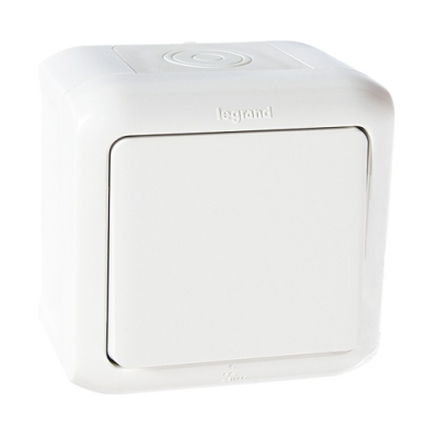 Выключатель накладной 1-клавишный IP44, Forix™ 782360, цвет белый