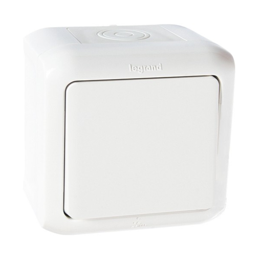 Выключатель накладной 1-клавишный IP44, Forix™ 782360, цвет белый