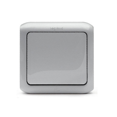 Выключатель накладной 1-клавишный IP44, Forix™ 782380, цвет серый
