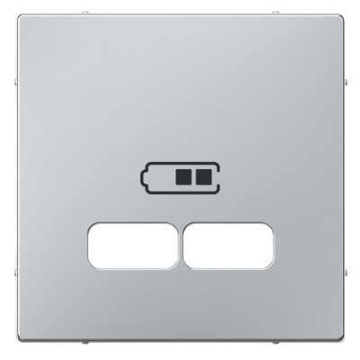 Накладка для механізму USB 2,1A Merten System M MTN4367-0460, алюміній