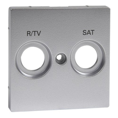 Панель розеток R/TV+SAT, Merten SM MTN299260 алюминий