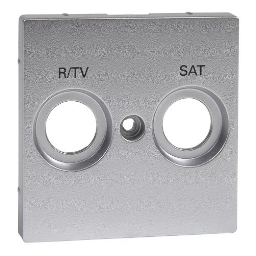 Панель розеток R/TV+SAT, колір алюмінію Merten SM MTN299260