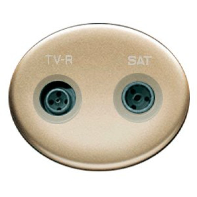 Центральна плата розетки TV-R/SAT Tacto шампань