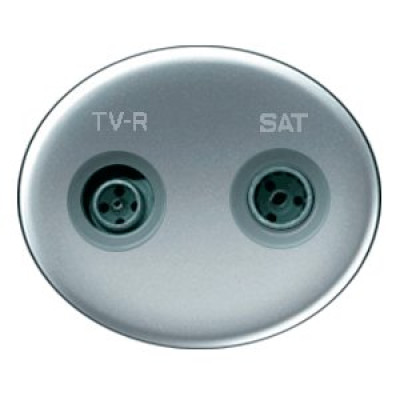 Центральна плата розетки TV-R/SAT Tacto срібло