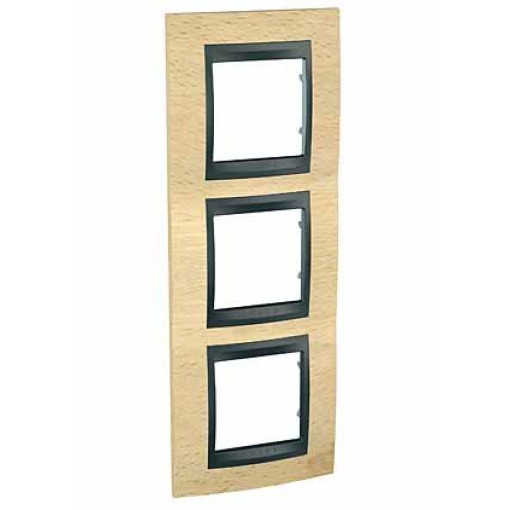Рамка 3-я верт. Unica Top бук/графит MGU66.006V.2M1