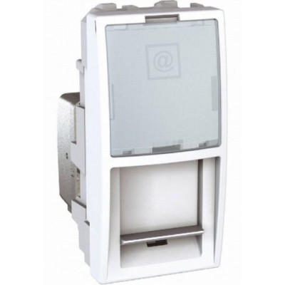 Розетка комп. RJ-45. кат.5 экран. 1-м. Unica белый MGU3.472.18