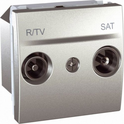 Розетка телевизионная концевая ТV-R-SAT 2-м. Unica алюминий MGU3.455.30