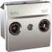 Розетка телевизионная концевая ТV-R-SAT 2-м. Unica алюминий MGU3.455.30