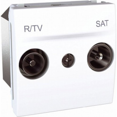 Розетка телевизионная одиночная ТV-R-SAT 2-м. Unica белый MGU3.454.18