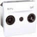 Розетка телевизионная одиночная ТV-R-SAT 2-м. Unica белый MGU3.454.18