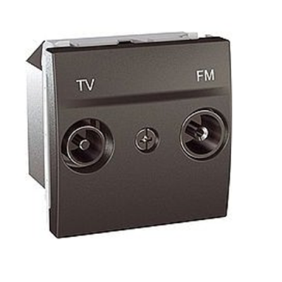 Розетка телевізійна прохідна ТV-R 2-м. Unica графіт MGU3.453.12