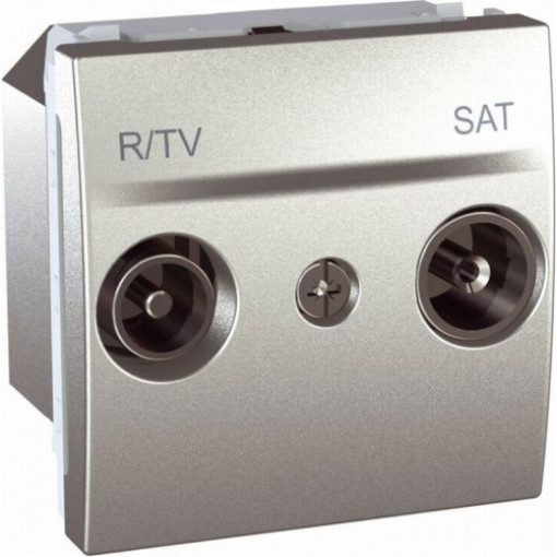 Розетка телевизионная проходная ТV-R-SAT 2-м. Unica алюминий MGU3.456.30