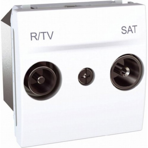Розетка телевизионная проходная ТV-R-SAT 2-м. Unica белый MGU3.456.18