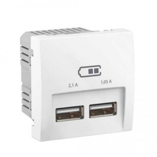 Розетка USB  2,1A белая Altira