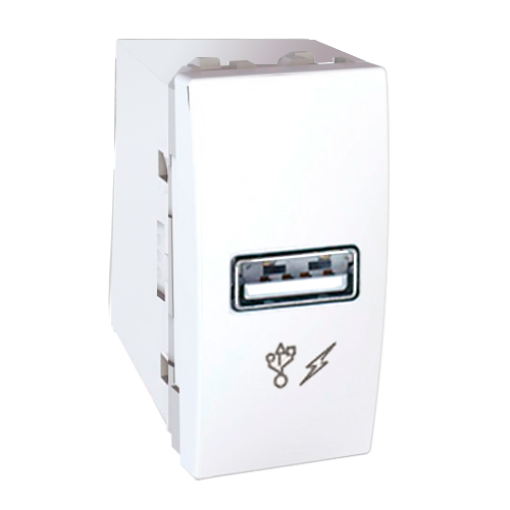 Розетка USB-выход для зарядки 1-модуль. Unica белый MGU3.428.18