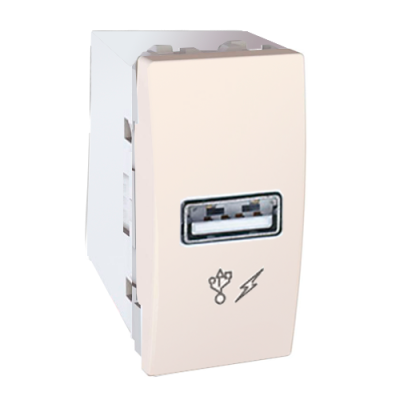 Розетка USB-выход для зарядки 1-модуль. Unica слоновая кость MGU3.428.25